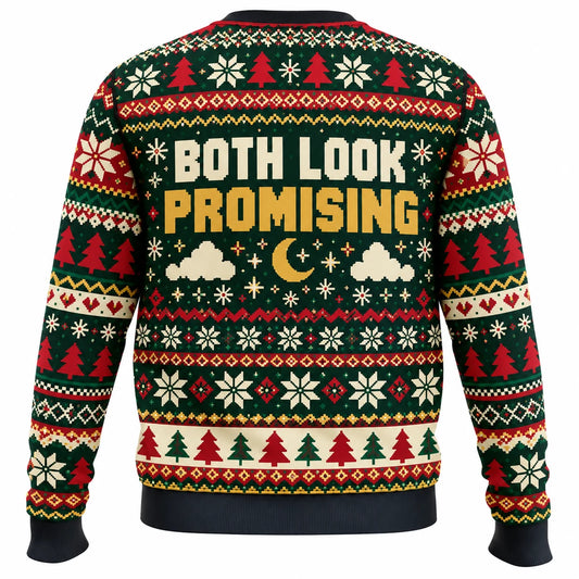 Chance of Snow Chance of Naps Ugly Christmas Sweater - Christmas Jumper (back)