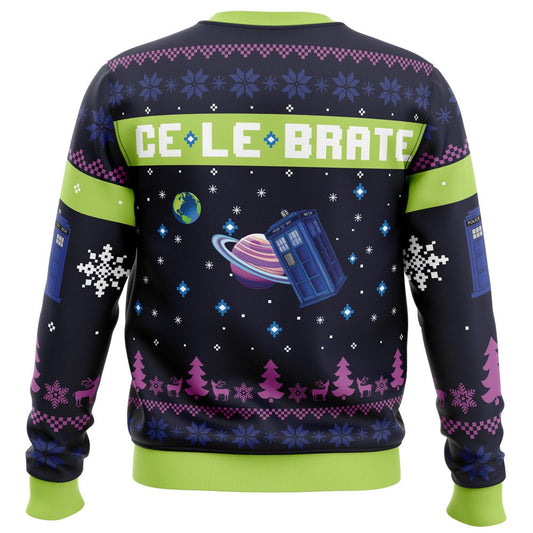 Christmas On Another Planet Ugly Christmas Sweater - Christmas Jumper (back)