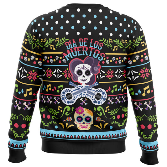 Day Of The Dead Fiesta Ugly Christmas Sweater - Christmas Jumper (back)