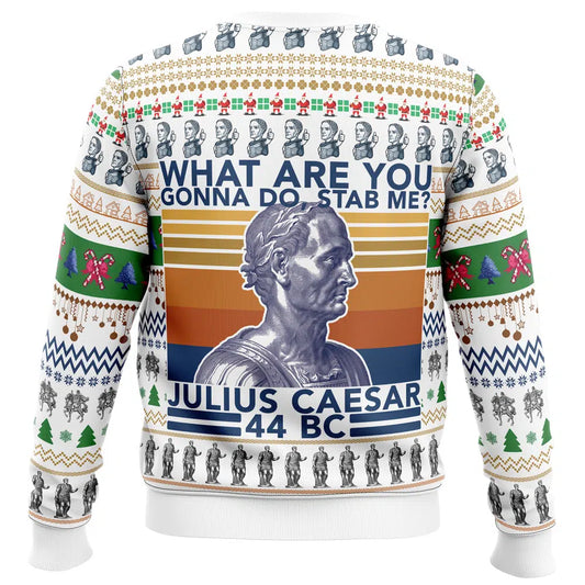 Et Tu, Santa? Ugly Christmas Sweater - Christmas Jumper (back)