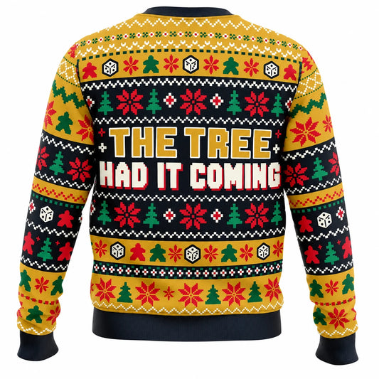 Festive Table Flip Ugly Christmas Sweater - Christmas Jumper (back)