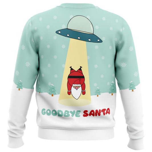 Goodbye Santa, Hello UFO Ugly Christmas Sweater - Christmas Jumper (back)