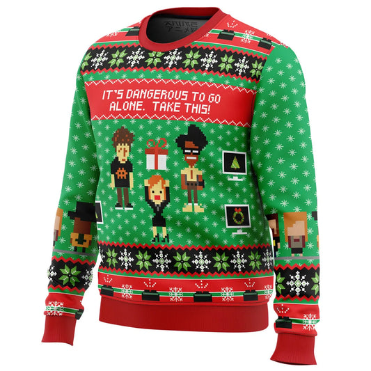 Have You Tried Turning It Off And On Again Ugly Christmas Sweater - Christmas Jumper (back)