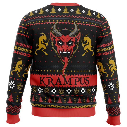 Krampus Is Coming Ugly Christmas Sweater - Christmas Jumper (back)