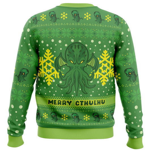 Merry Tentacle Christmas Ugly Christmas Sweater - Christmas Jumper (back)