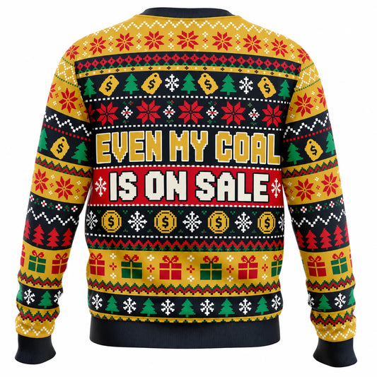 Naughty on a Budget Ugly Christmas Sweater - Christmas Jumper (back)