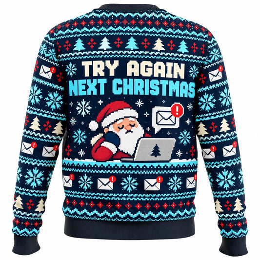 Santa's Inbox Is Full Ugly Christmas Sweater - Christmas Jumper (back)