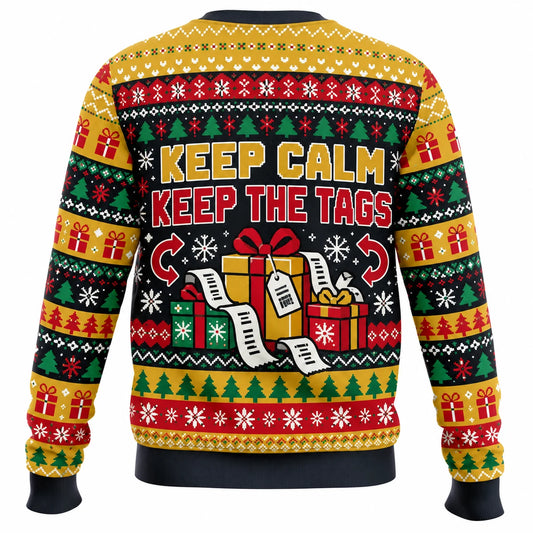 Season's Receipts Ugly Christmas Sweater - Christmas Jumper (back)