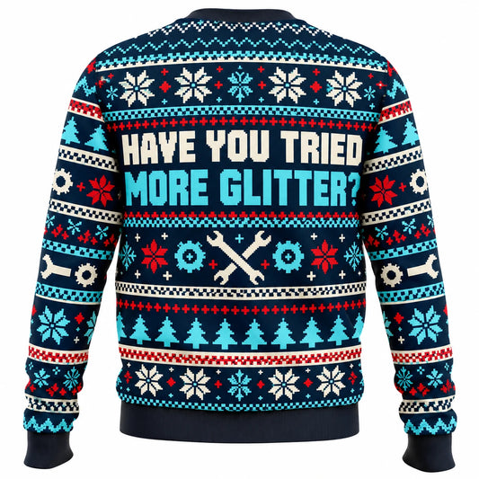 Sleigh Out of Service Ugly Christmas Sweater - Christmas Jumper (back)