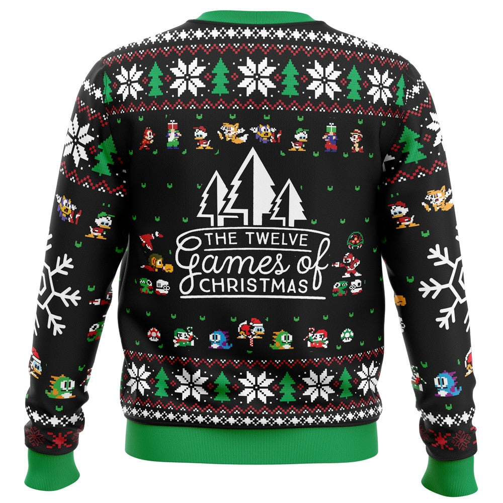 12 Games Of Christmas Ugly Christmas Sweater - Christmas Jumper (back)
