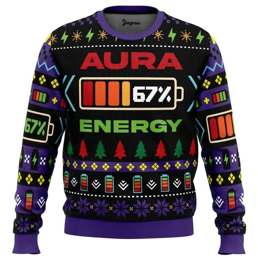 67 Aura Energy Ugly Christmas Sweater - Christmas Jumper (front)