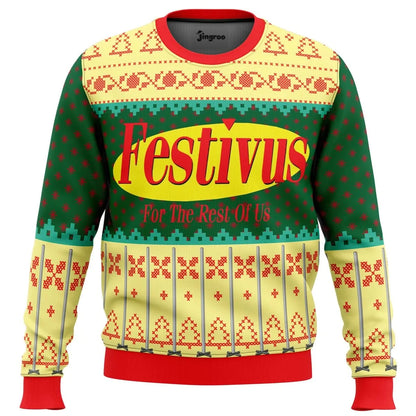 A Festive Airing Of Grievances Ugly Christmas Sweater - Christmas Jumper (front)