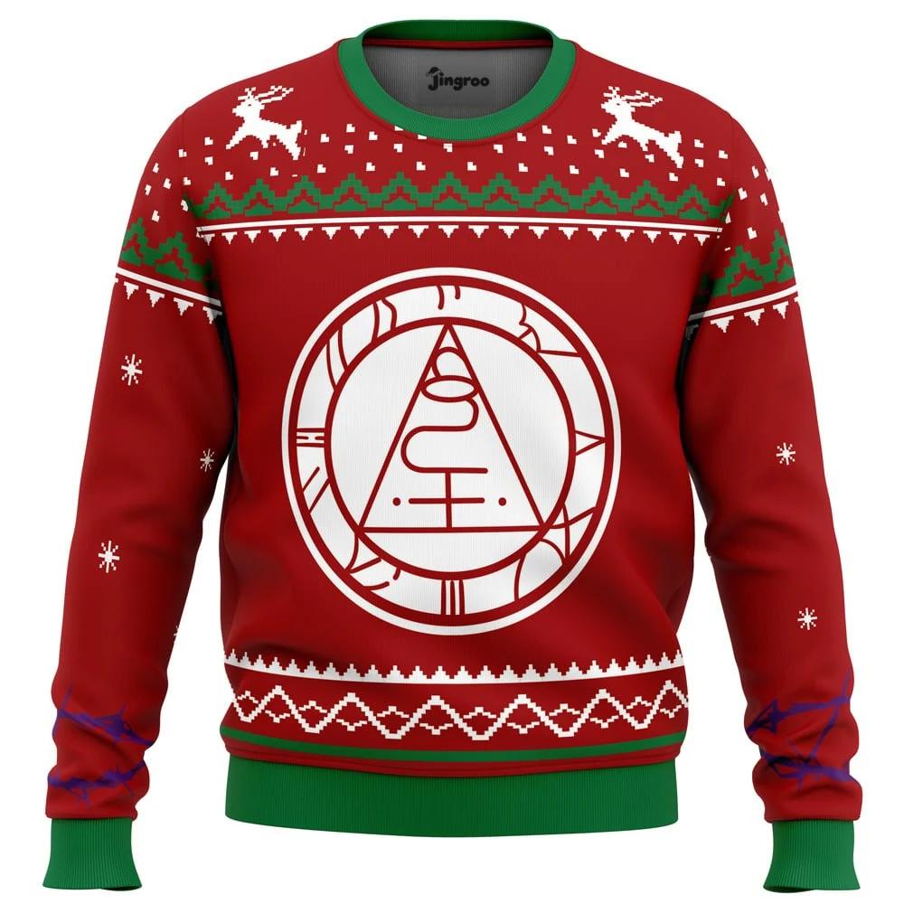 Angel Wings Survivor Knit Ugly Christmas Sweater - Christmas Jumper (front)
