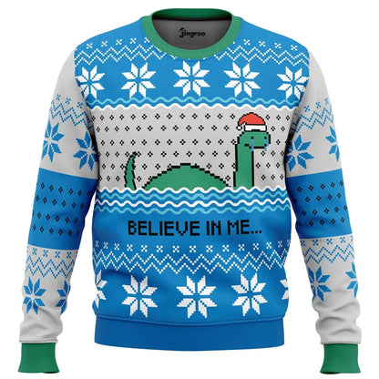 Believe In Me... Nessie Ugly Christmas Sweater - Christmas Jumper (view 1)