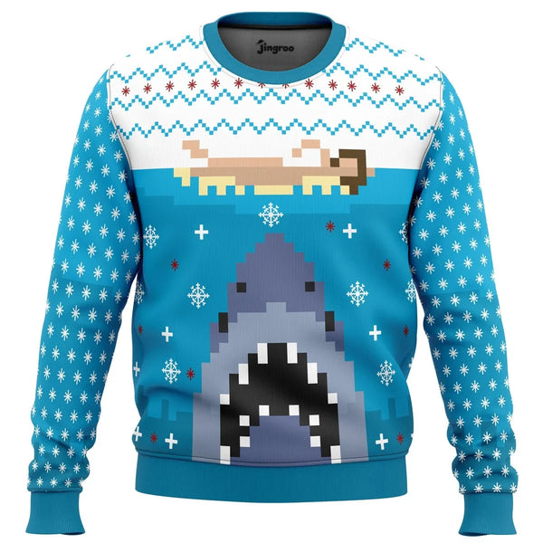 Big Shark Energy Ugly Christmas Sweater
