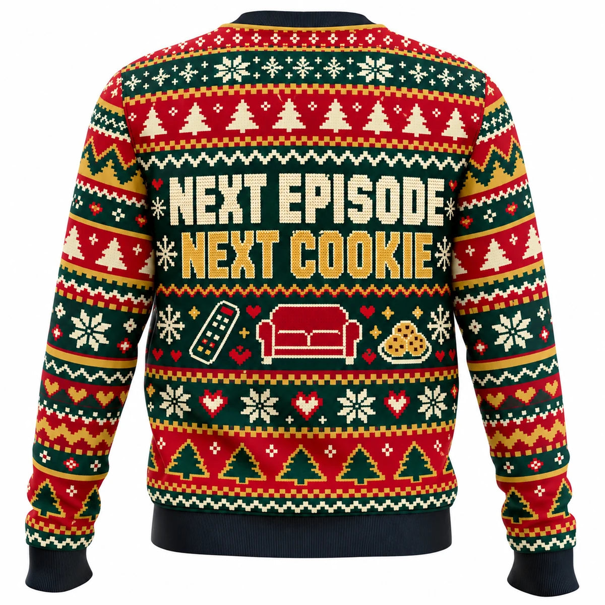 Binge Watching the Season Ugly Christmas Sweater - Christmas Jumper (back)
