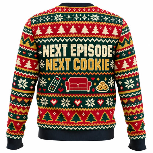 Binge Watching the Season Ugly Christmas Sweater - Christmas Jumper (back)