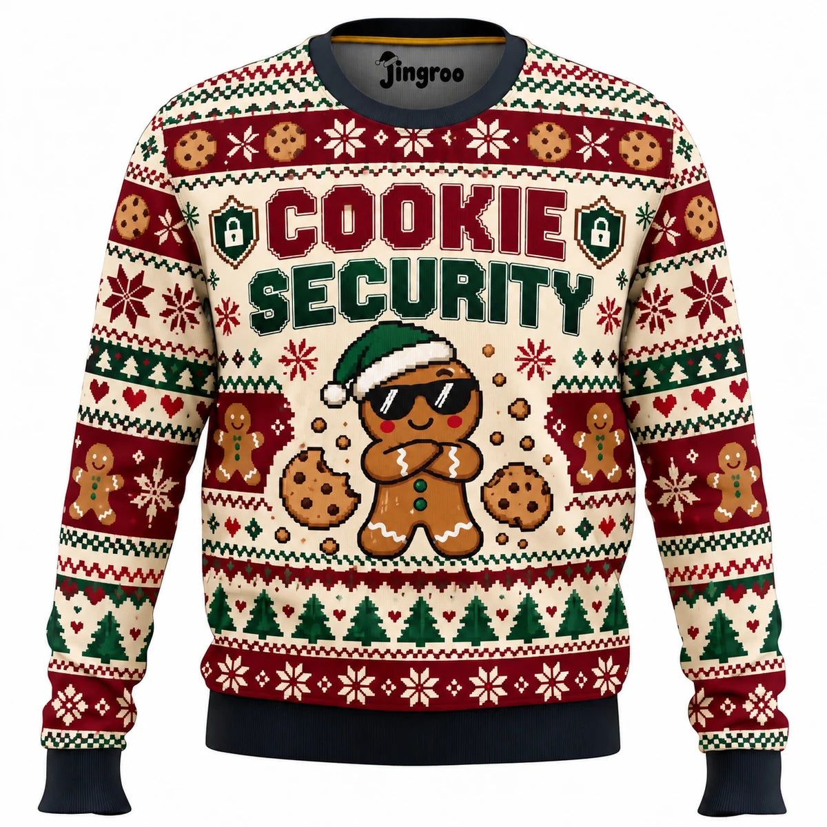 Cookie Security Ugly Christmas Sweater - Christmas Jumper (front)