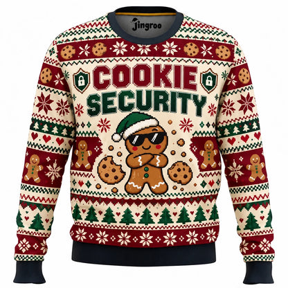 Cookie Security Ugly Christmas Sweater - Christmas Jumper (front)