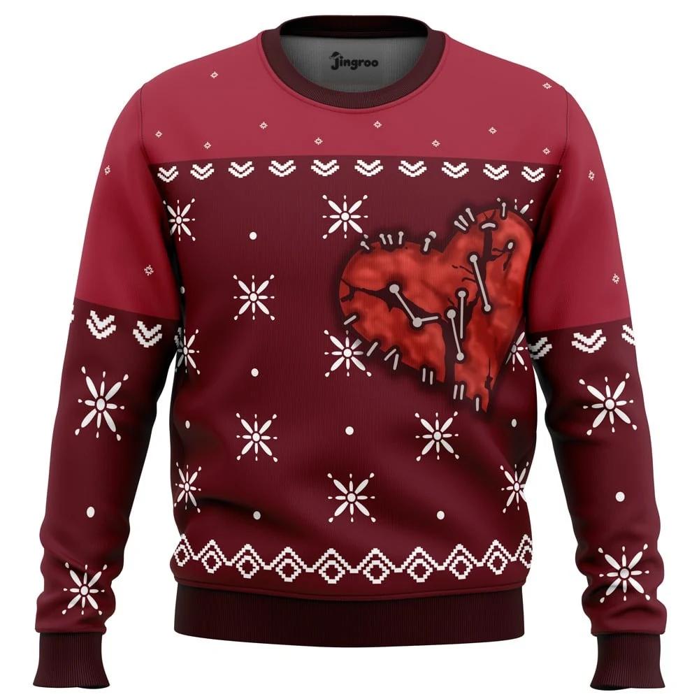 Cozy Holidays Masked Knit Ugly Christmas Sweater - Christmas Jumper (front)