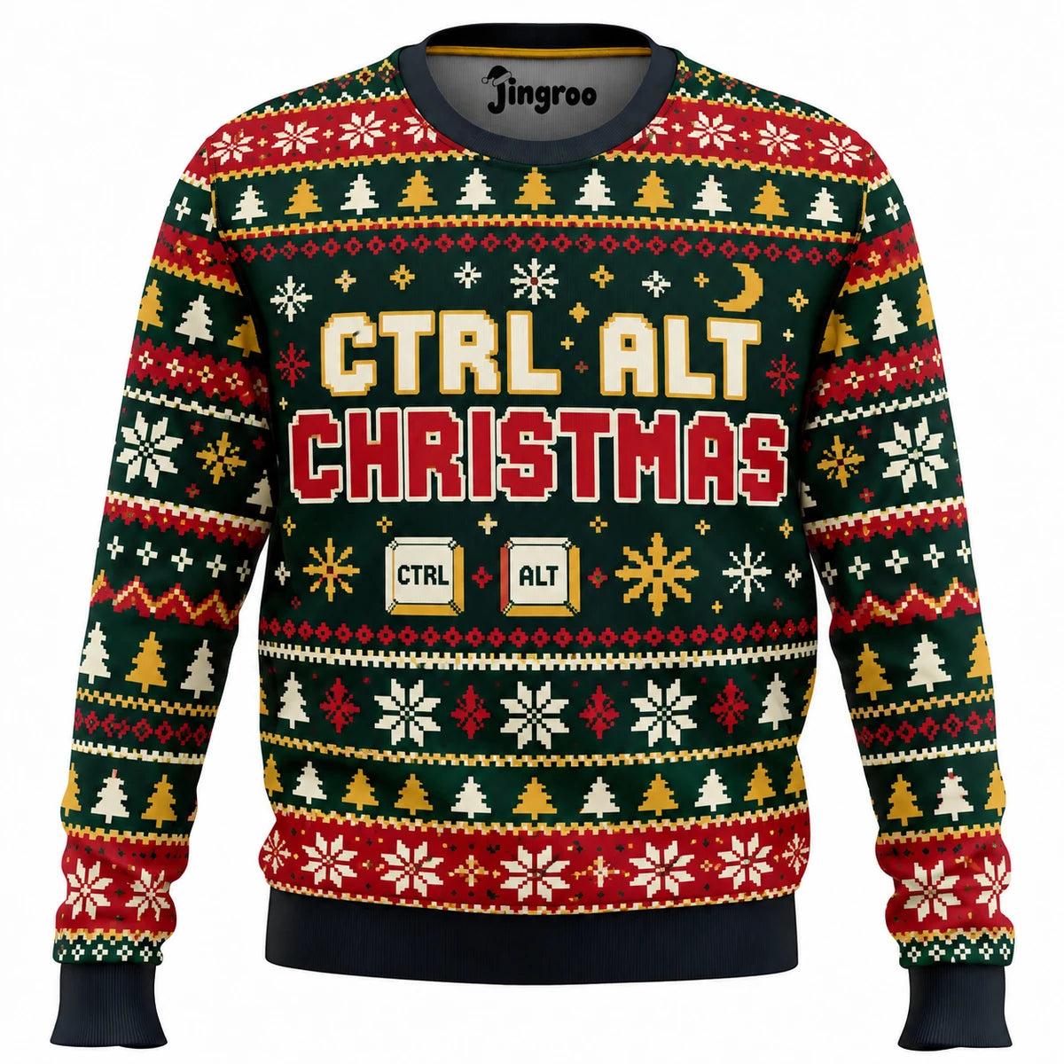Ctrl Alt Christmas Ugly Christmas Sweater - Christmas Jumper (front)