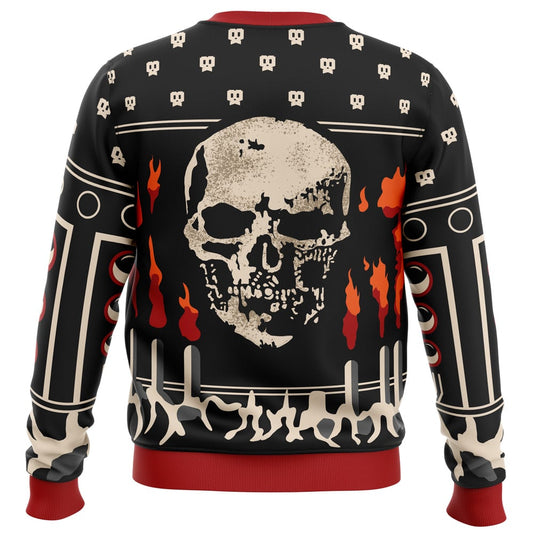Death's Head Survivor Knit Ugly Christmas Sweater - Christmas Jumper (back)