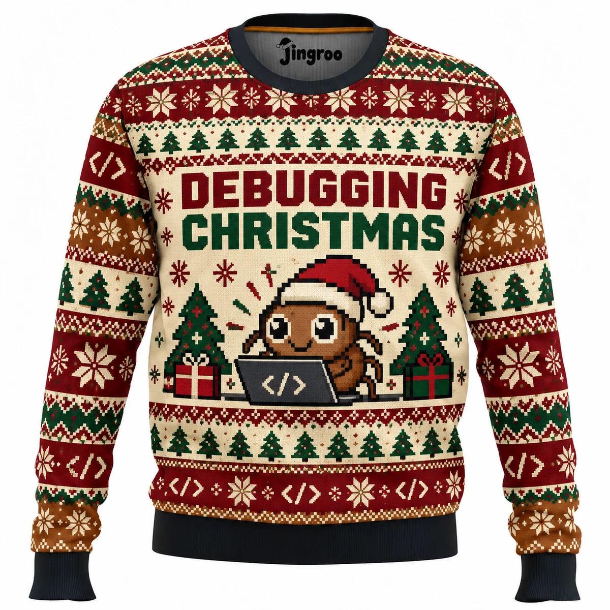 Debugging Christmas Ugly Christmas Sweater - Christmas Jumper (front)