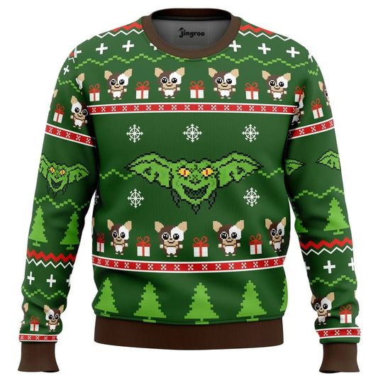 Don't Feed Them After Midnight Ugly Christmas Sweater - Christmas Jumper (front)