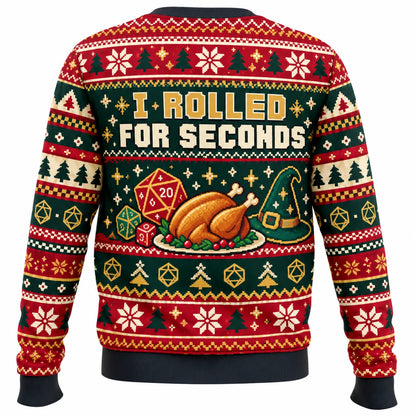 Dungeon Master Dinner Guest Ugly Christmas Sweater - Christmas Jumper (back)