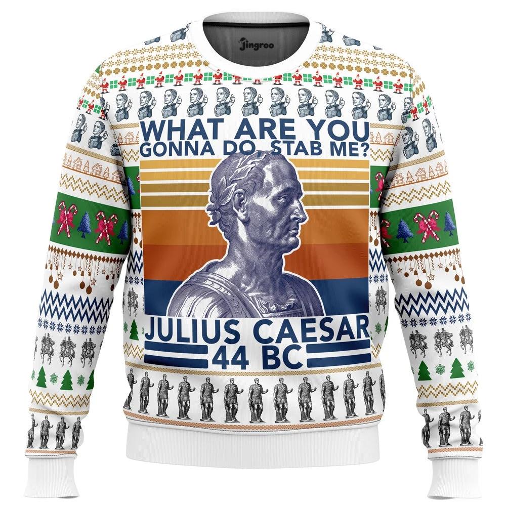 Et Tu, Santa? Ugly Christmas Sweater - Christmas Jumper (front)