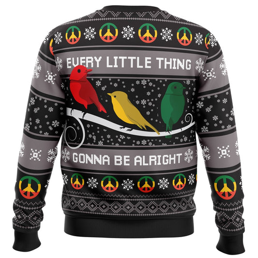 Every Little Thing Gonna Be Alright Ugly Christmas Sweater - Christmas Jumper (back)