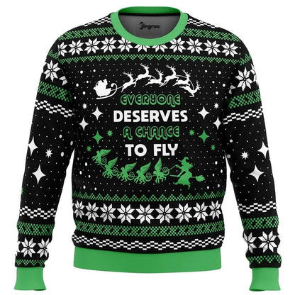 Everyone Deserves To Fly Ugly Christmas Sweater - Christmas Jumper (front)