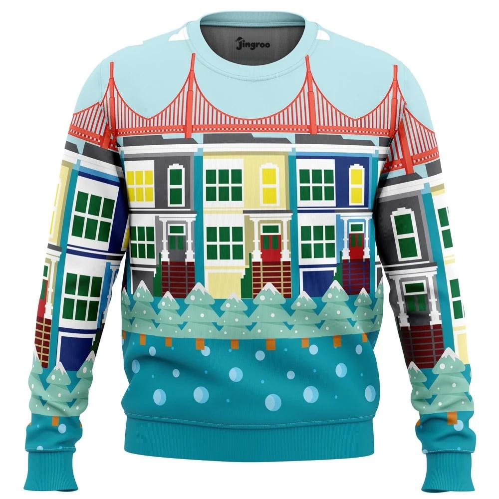 Everywhere You Look (There's Tinsel) Ugly Christmas Sweater - Christmas Jumper (front)