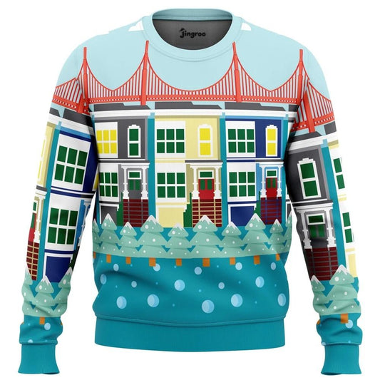 Everywhere You Look (There's Tinsel) Ugly Christmas Sweater - Christmas Jumper (front)