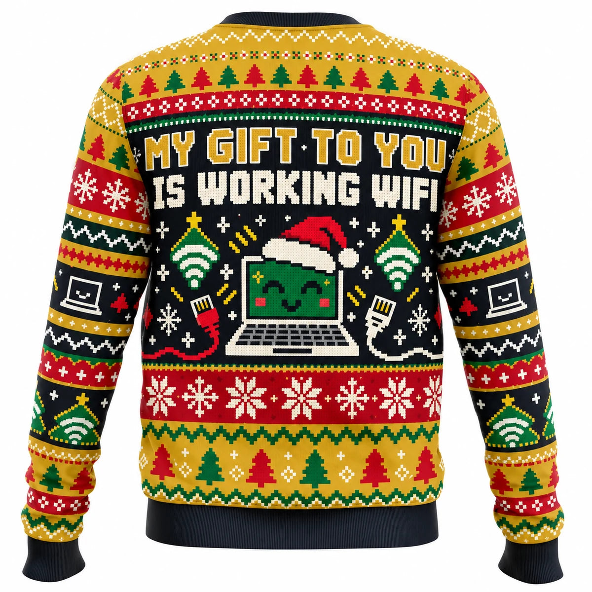 Family Tech Support Ugly Christmas Sweater - Christmas Jumper (back)