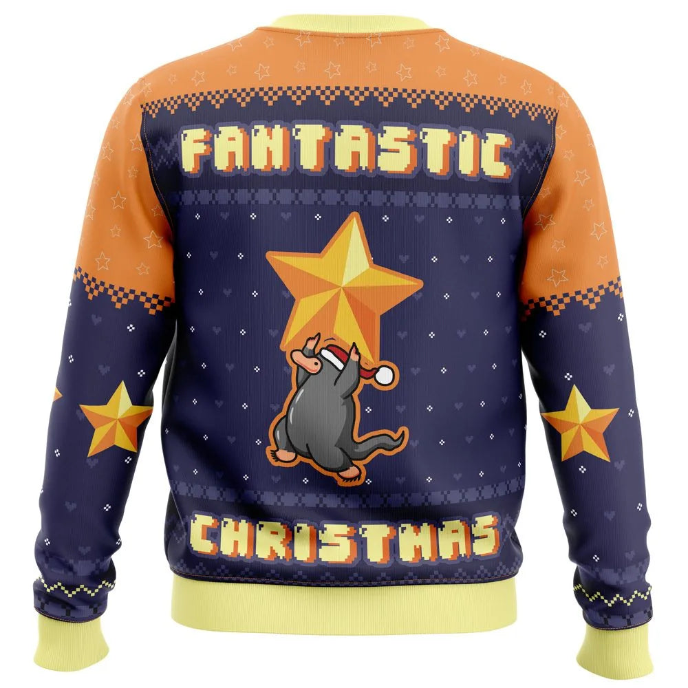 Fantastic Christmas Creatures Ugly Christmas Sweater - Christmas Jumper (back)
