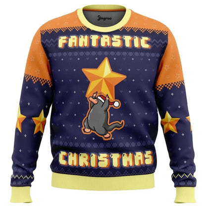 Fantastic Christmas Creatures Ugly Christmas Sweater - Christmas Jumper (front)