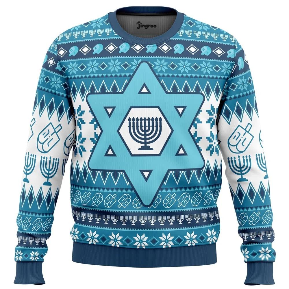 Festival Of Lights Ugly Christmas Sweater - Christmas Jumper (front)