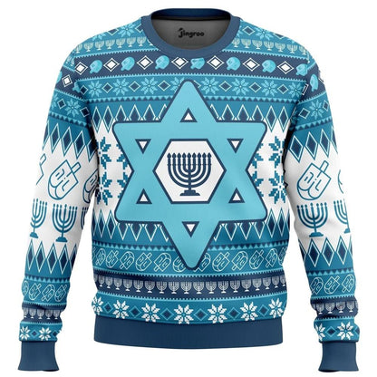 Festival Of Lights Ugly Christmas Sweater - Christmas Jumper (front)