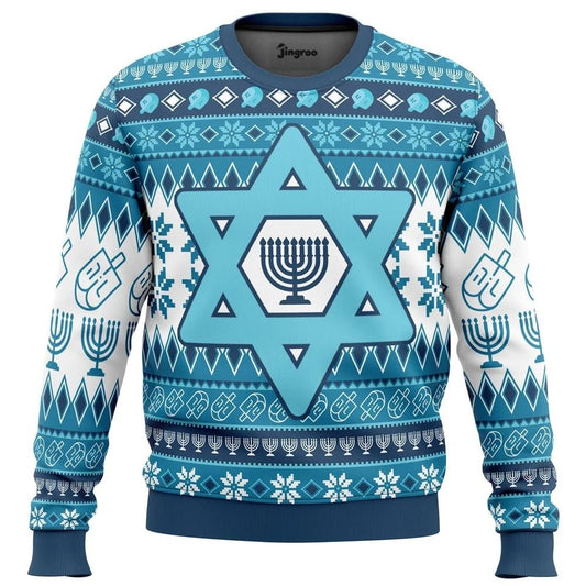 Festival Of Lights Ugly Christmas Sweater - Christmas Jumper (front)