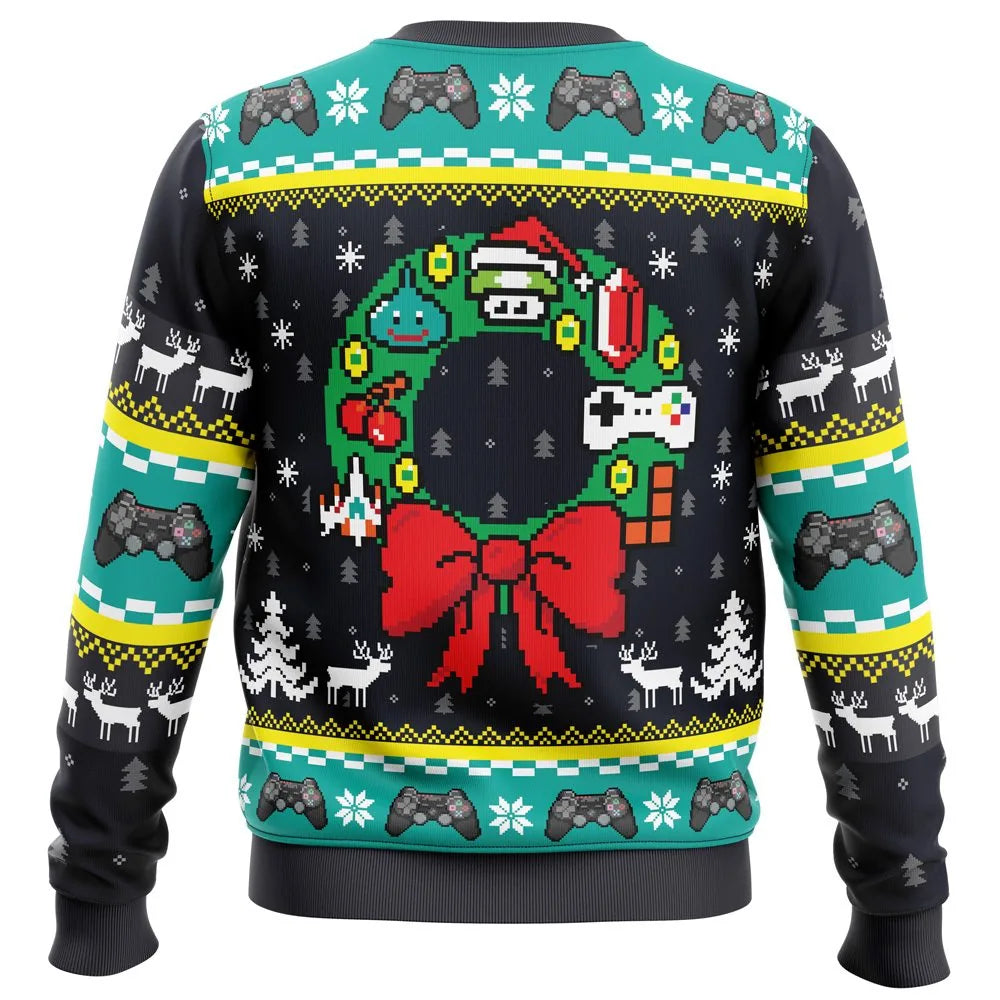 Game On, Gamer Ugly Christmas Sweater - Christmas Jumper (back)