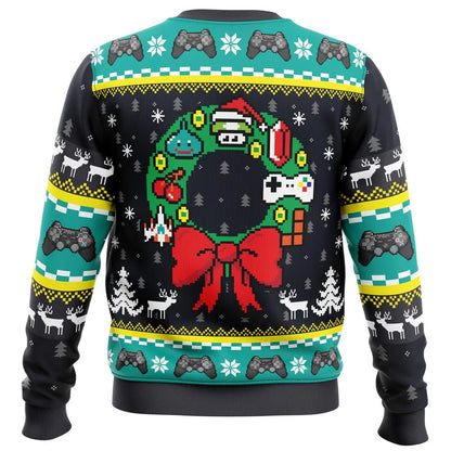 Game On, Gamer Ugly Christmas Sweater - Christmas Jumper (back)