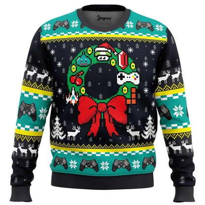Game On, Gamer Ugly Christmas Sweater - Christmas Jumper (front)