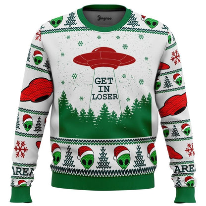 Get In Loser, We're Going Abducting Ugly Christmas Sweater - Christmas Jumper (view 1)