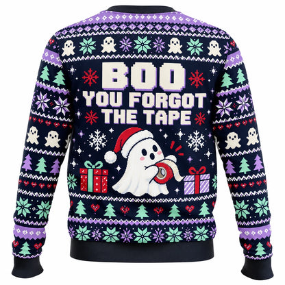 Ghost of Unwrapped Presents Ugly Christmas Sweater - Christmas Jumper (back)