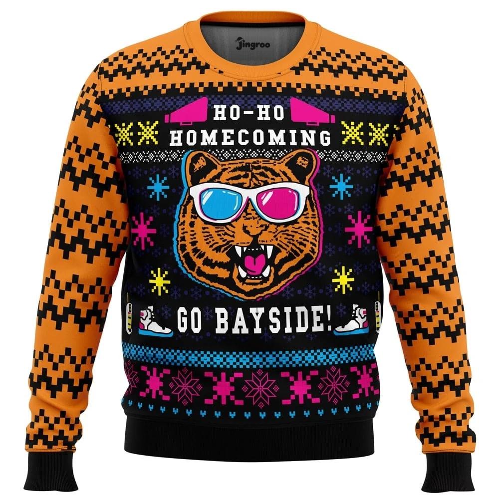 Go Bayside, Go Christmas Ugly Christmas Sweater - Christmas Jumper (front)