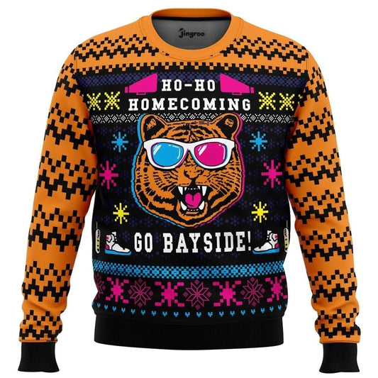Go Bayside, Go Christmas Ugly Christmas Sweater - Christmas Jumper (front)