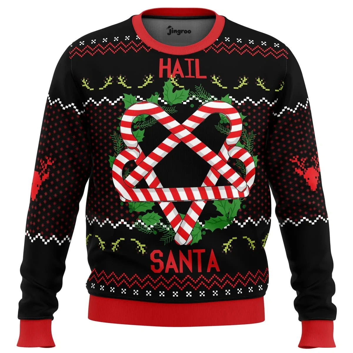 Hail Santa Ugly Christmas Sweater - Christmas Jumper (view 1)