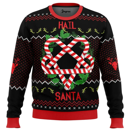 Hail Santa Ugly Christmas Sweater - Christmas Jumper (view 1)