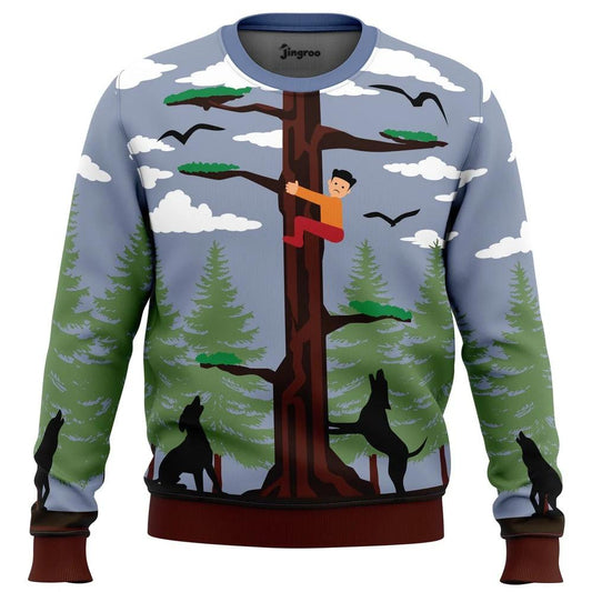 Happy Ending Survivor Knit Ugly Christmas Sweater - Christmas Jumper (front)